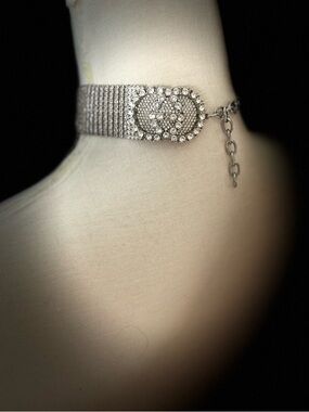 Stunning Gucci Crystal Choker Fringe Necklace by Alessandro Michele